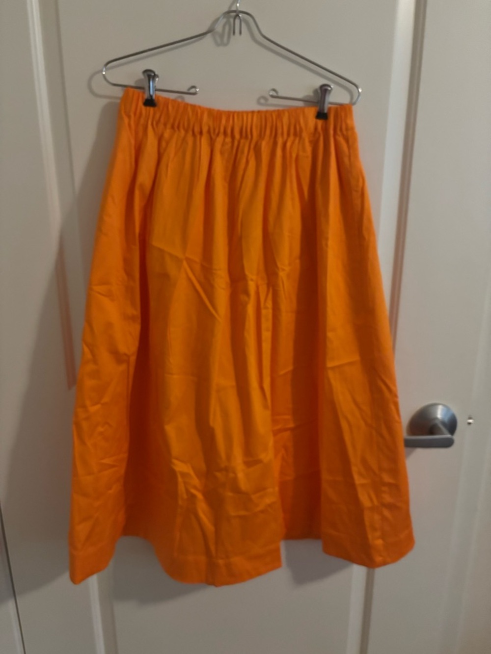 For Love And Lemons Clementine Midi Skirt, Orange Elastic-Waist Midi Skirt